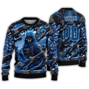 Personalized Kansas City Royals Skull Horde Holiday Sweatshirt