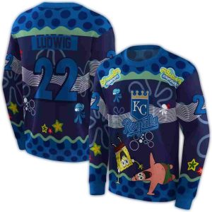 Personalized Kansas City Royals Sponge Bob Patrick Star All Over Print Sweatshirt