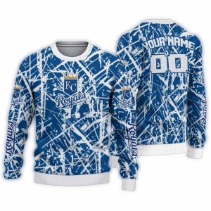 Custom Kansas City Royals Streak Overlay Ugly Sweater - Perfect For Fans!