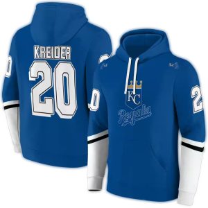 Custom Kansas City Royals Striped Hoodie - All Over Print Design