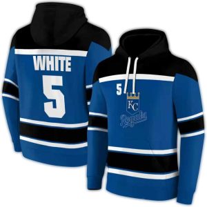 Custom Kansas City Royals Striped All-Over Print Hoodie For Fans