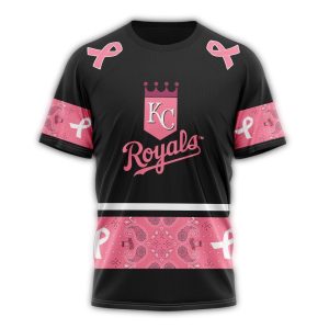 Personalized Kansas City Royals Pink Breast Cancer Awareness T-Shirt