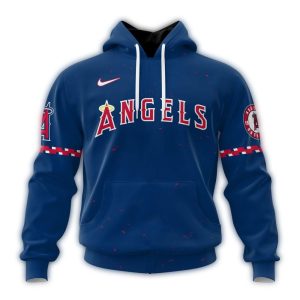 Personalized Los Angeles Angels Alternate Concept Royal All Over Print Hoodie