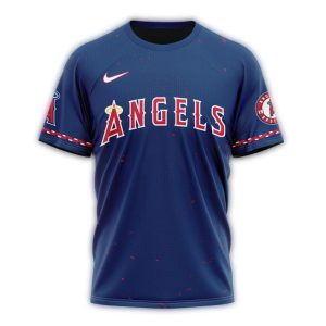 Personalized Los Angeles Angels Alternate Concept Royal All Over Print T Shirt