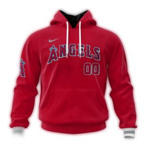 Personalized Los Angeles Angels Alternate Kits Reds All Over Print Hoodie