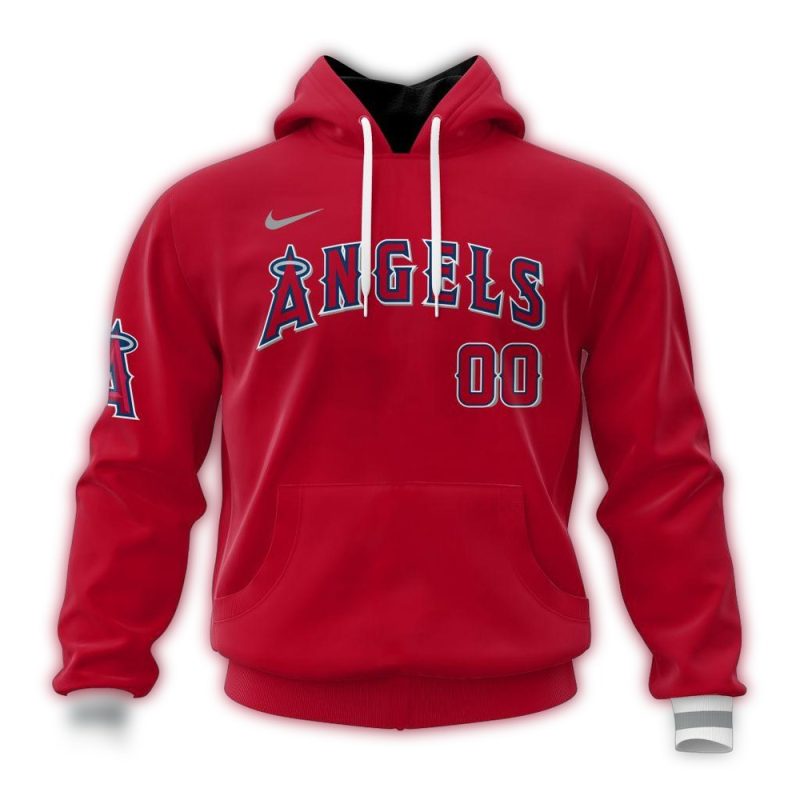Personalized Los Angeles Angels Alternate Kits Reds AOP Hoodie 1