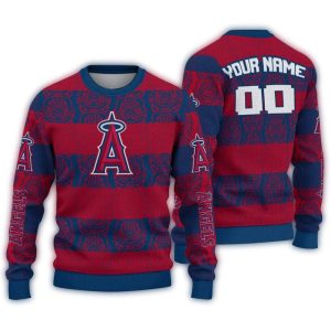 Personalized Los Angeles Angels Bulldog Motif Sweatshirt For Fans