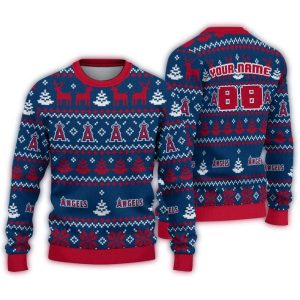 Personalized Los Angeles Angels Ugly Christmas Sweater For Fans