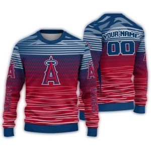 Personalized Los Angeles Angels Diamond Mesh Ugly Sweater For Fans