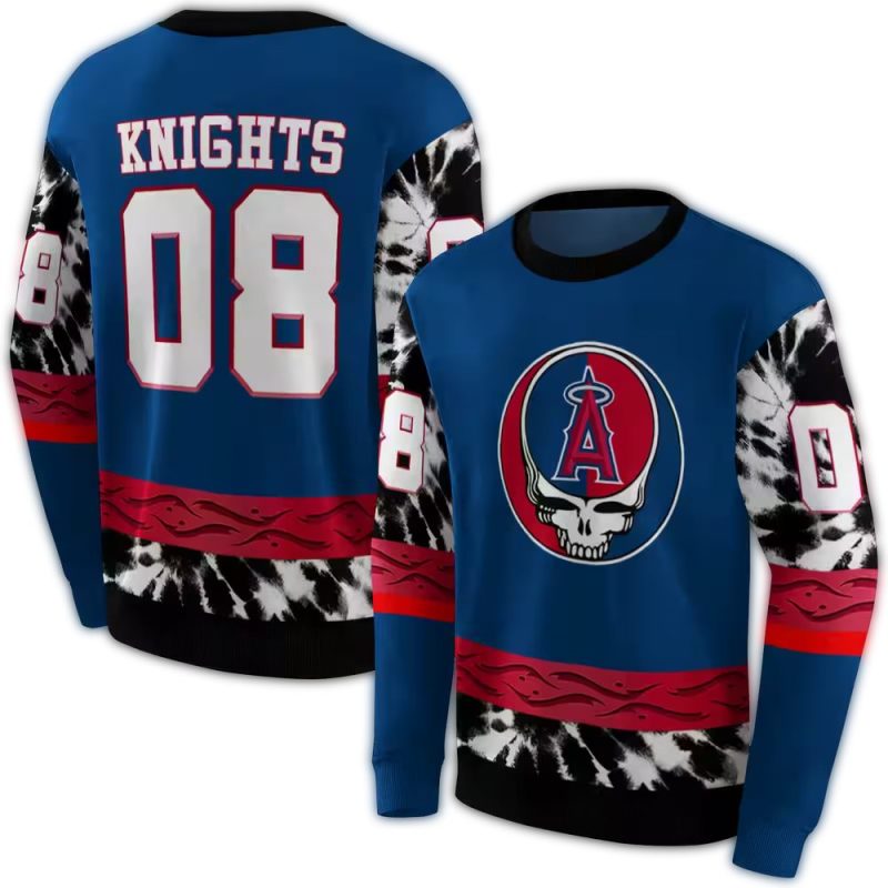 Personalized Los Angeles Angels Grateful Dead Vibes AOP Sweatshirt 1