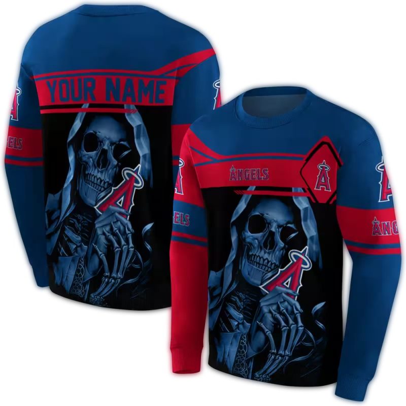 Personalized Los Angeles Angels Grim Reaper AOP Sweatshirt 1