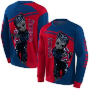 Personalized Los Angeles Angels Groot All Over Print Sweatshirt