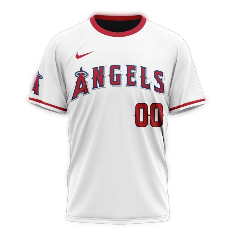 Personalized Los Angeles Angels Home Kits 2024 AOP T Shirt 1