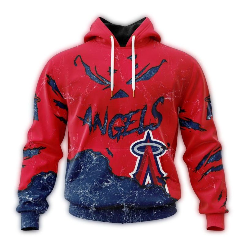 Personalized Los Angeles Angels Jack O Lantern Halloween AOP Hoodie 1