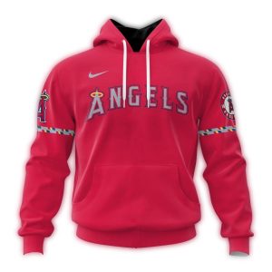 Personalized Los Angeles Angels Logo Alternate Concept Red All Over Print Hoodie