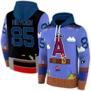 Personalized Los Angeles Angels Mario All Over Print Hoodie