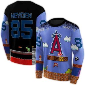 Personalized Los Angeles Angels Mario All Over Print Sweatshirt