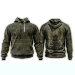 Personalized Los Angeles Angels Military Appreciation Month All Over Print Hoodie