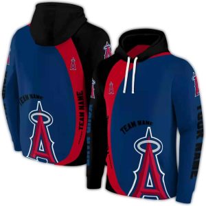 Personalized Los Angeles Angels Minimalist All Over Print Hoodie