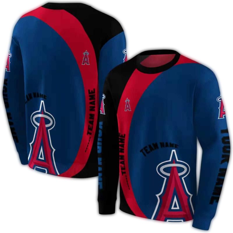 Personalized Los Angeles Angels Minimalist AOP Sweatshirt 1