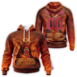 Personalized Los Angeles Angels Realistic All Over Print Hoodie
