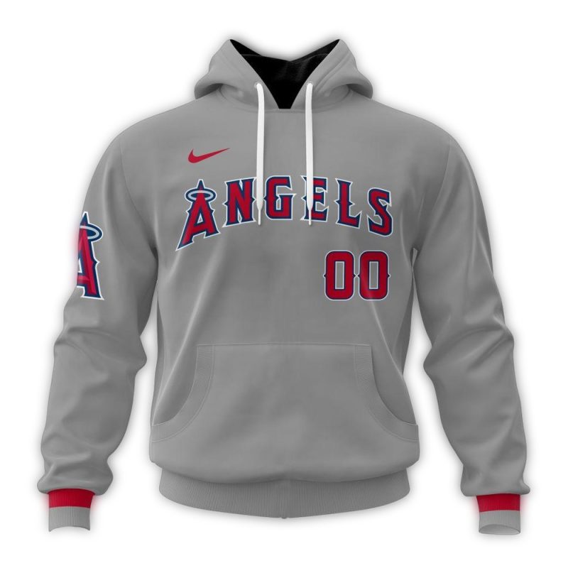 Personalized Los Angeles Angels Road Kits 2024 AOP Hoodie 1