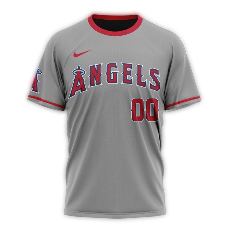 Personalized Los Angeles Angels Road Kits 2024 AOP T Shirt 1