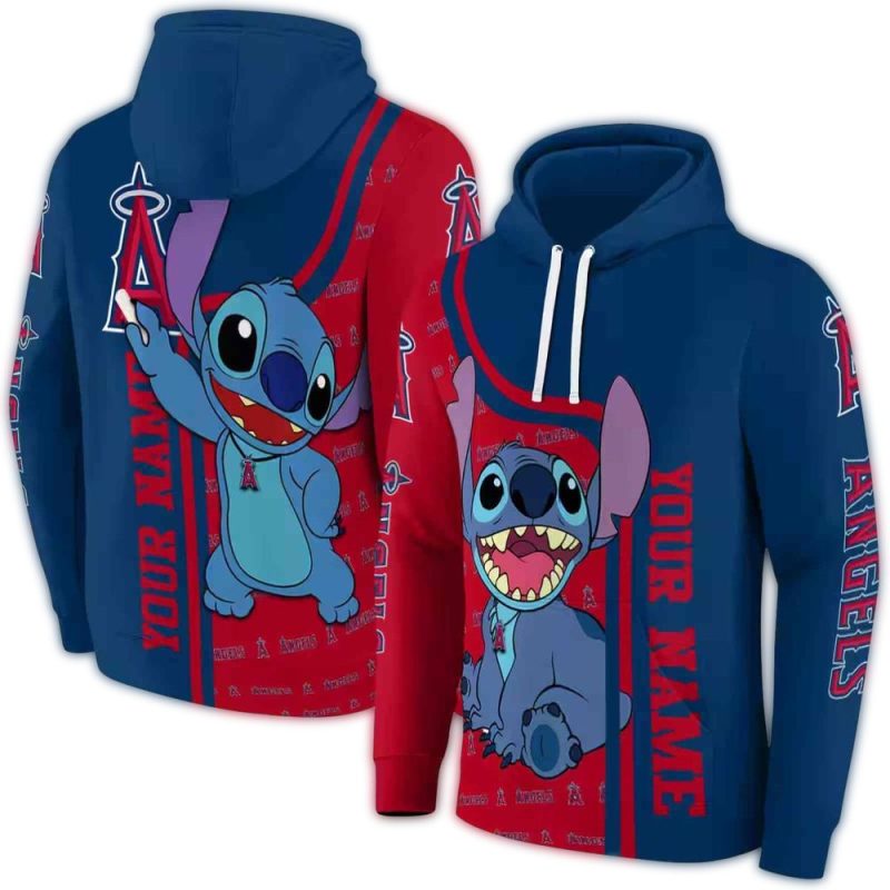 Personalized Los Angeles Angels Stitch AOP Hoodie 1