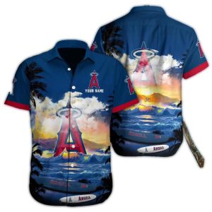 Personalized Los Angeles Angels Tropical Hawaiian Shirt For Beach Lovers