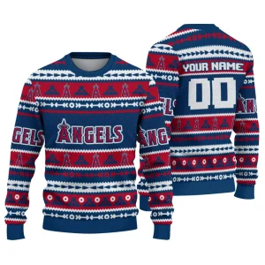 Personalized Los Angeles Angels Tent Stripes Sweatshirt For Fans