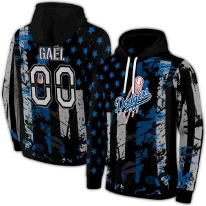 Personalized Los Angeles Dodgers Distressed Flag All Over Print Hoodie