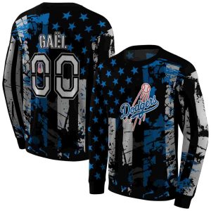 Personalized Los Angeles Dodgers Distressed Flag All Over Print Sweatshirt