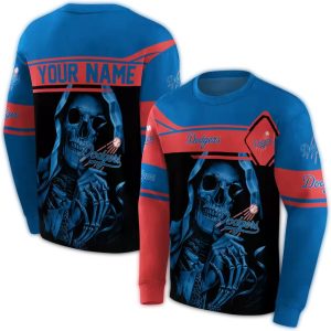 Personalized Los Angeles Dodgers Grim Reaper All Over Print Sweatshirt