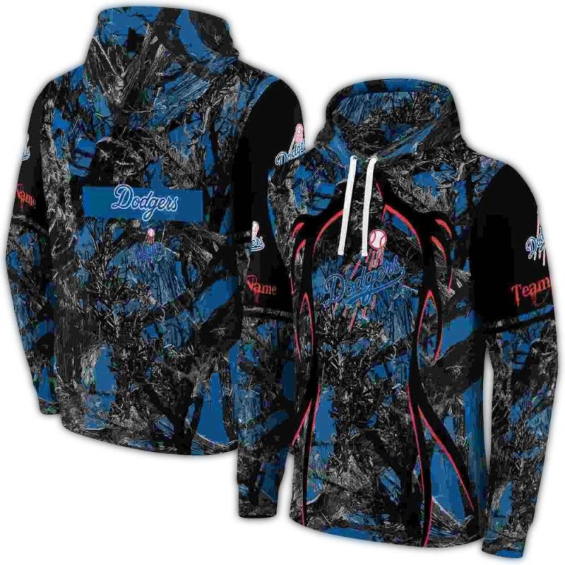 Personalized Los Angeles Dodgers Hunting Theme AOP Hoodie 1