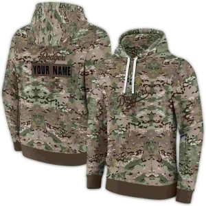 Personalized Los Angeles Dodgers Military Style All Over Print Hoodie