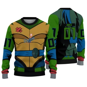 Personalized Los Angeles Dodgers Ninja Turtle Ugly Sweater