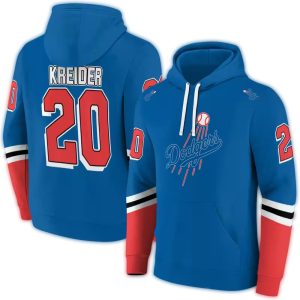 Personalized Los Angeles Dodgers Striped All Over Print Hoodie