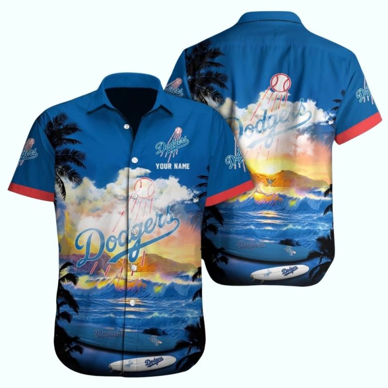 Custom Los Angeles Dodgers Sunset Hawaiian Shirt for Summer Wear