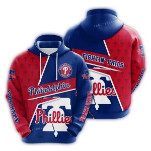 Custom Philadelphia Phillies Fightin' Phils All-Over Print Hoodie