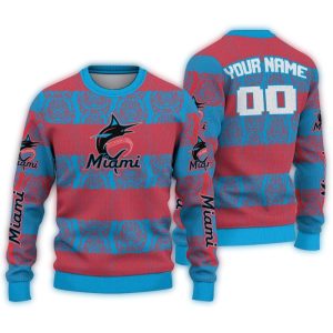 Personalized Miami Marlins Bulldog Ugly Sweater For Fans