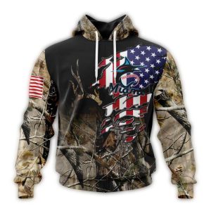 Custom Miami Marlins Camo Realtree All-Over Print Hoodie For Fans