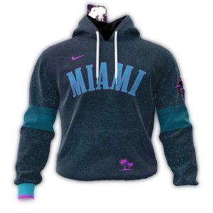 Custom Miami Marlins City Connect Black All-Over Print Hoodie