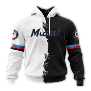 Custom Miami Marlins All-Over Print Hoodie - Personalized Sportswear