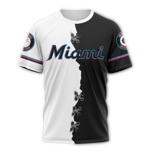 Custom Miami Marlins All-Over Print T-Shirt - Personalized Jersey Style