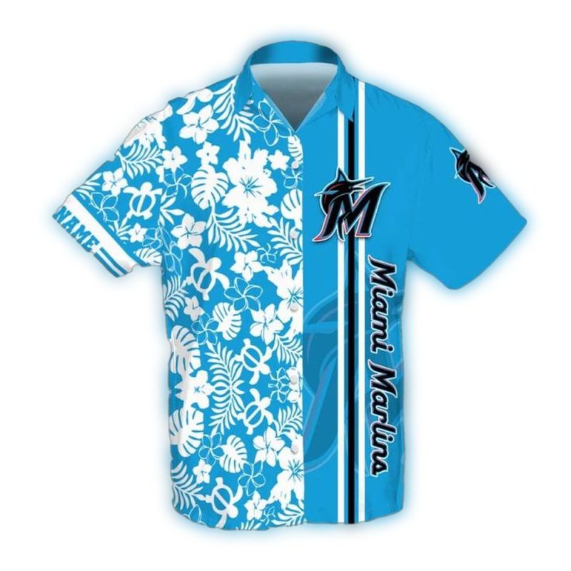 Personalized Miami Marlins Ocean Breeze Hawaiian Shirt 1