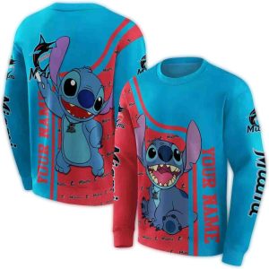 Custom Miami Marlins All-Over Print Sweatshirt For Fans