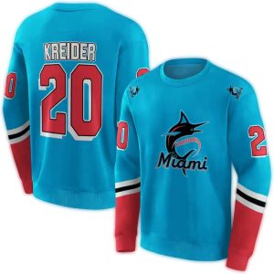 Custom Miami Marlins Striped Sweatshirt For Ultimate Fan Style