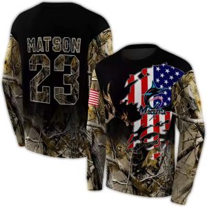 Custom Miami Marlins Tree Camo All-Over Print Sweatshirt For Fans