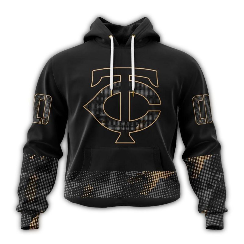 Personalized Minnesota Twins Armed Forces Day Black AOP Hoodie 1