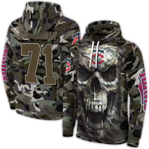 Personalized Minnesota Twins Camo Skull All-over Print Hoodie